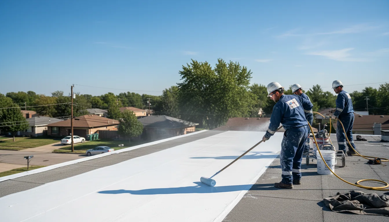 Commercial roof coating in Raymond, IL near me
